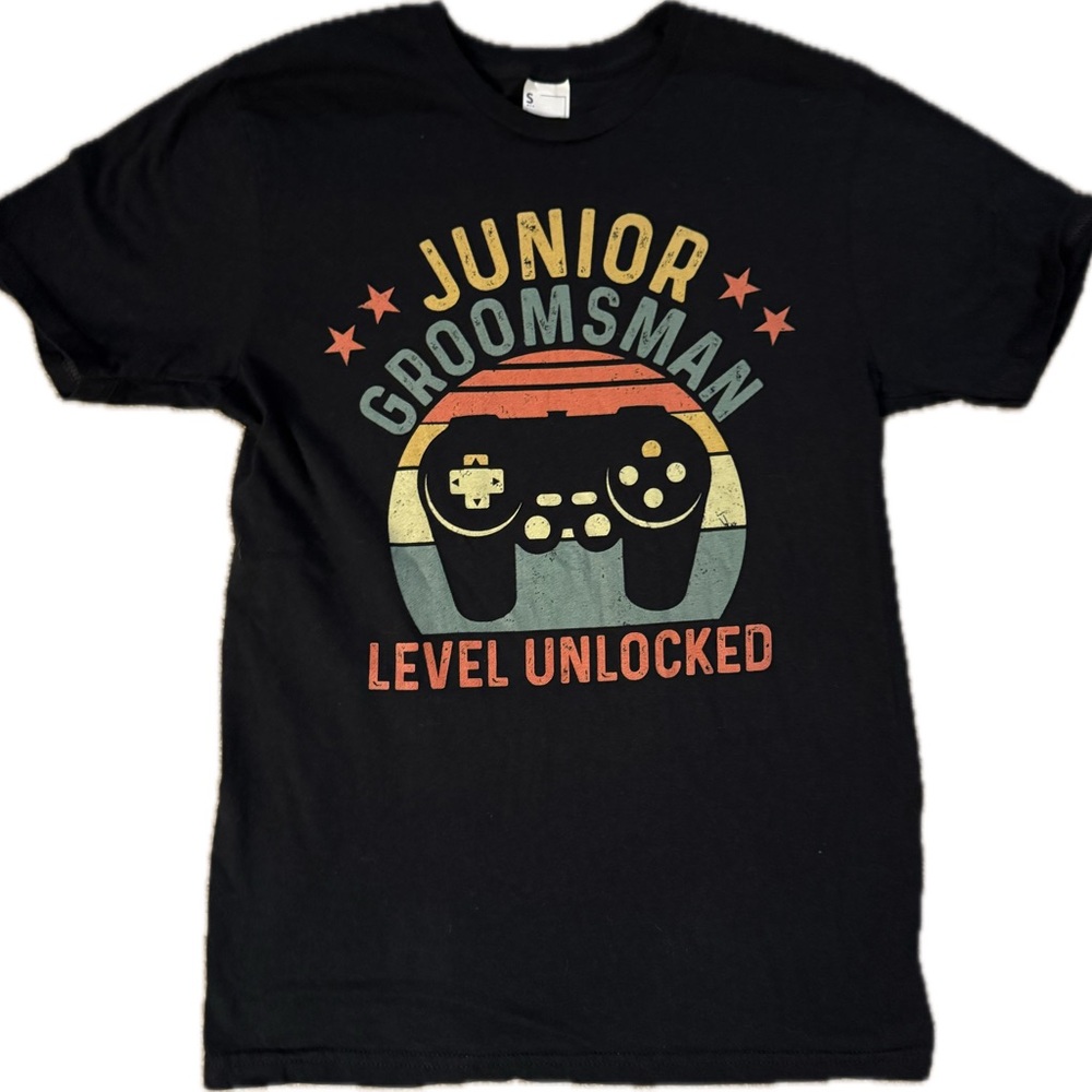 Junior groomsmen, T-shirt, men’s size small
